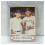 1962 TOPPS #401 ROGER MARIS ORLANDO CEPEDA HR KING