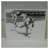BOB FELLER AUTOGRAPH SIGNED 8X10 BW PHOTO WITH COA