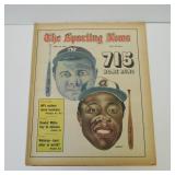 SPORTING NEWS HANK AARON PASSES BABE RUTH 715