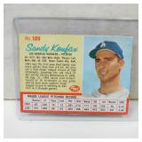 1962 POST BASEBALL #109 SANDY KOUFAX DODGERS
