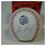 AUSTIN RILEY SIGNED 2021 WORLD SERIES BASEBALL COA