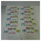 1977 BURGER CHEF BOXES LOT OF 10 WITH STARS