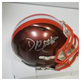 DAVID NJOKU SIGNED BROWNS MINI HELMET JSA COA