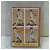 1962 TOPPS #313 ROGER MARIS BLASTS 61ST YANKEES