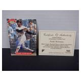 FRANK ROBINSON SIGNED AUTO CARD WITH COA