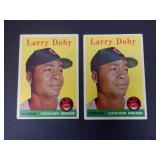 LOT OF 2 1958 TOPPS LARRY DOBY #424