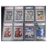 LOT OF 8 GRADED STAR ROOKIE BASEBALL CARDS