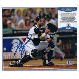 MIKE PIAZZA Signed Color 8x10 Photo BECKETT COA