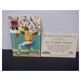 JIM (CATFISH) HUNTER SIGNED AUTO CARD WITH COA