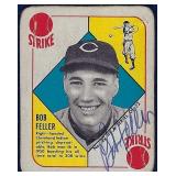 Signed 1951 Red Back #22 BOB FELLER Indians