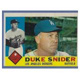 1960 Topps #493 DUKE SNIDER Los Angeles Dodgers