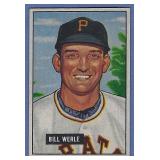 Sharp 1951 Bowman #64 BILL WERLE Pirates