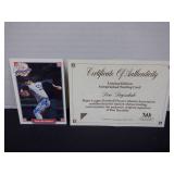 DON DRYSDALE SIGNED AUTO CARD WITH COA