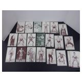 LOT OF 25 VINTAGE EXHIBITS WRESTLING CARDS W/STARS
