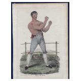 Early 1800's BEN BURNS Engraved Boxing Print