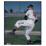 BOB FELLER Signed Color 8x10 Photo Cleve Indians
