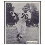 MARION MOTLEY Signed 1940s Cleve Browns TI Photo