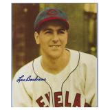 LOU BOUDREAU Signed Color 8x10 Photo Indians