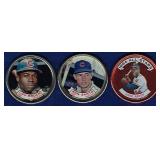 1964 Topps Coins HOF Lot Of 3 AARON BROCK SANTO