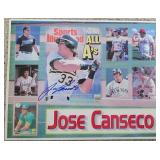 JOSE CANSECO Signed Color Photo Oakland Athletics