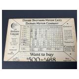 1926 YANKEES SCORE CARD WITH BABE RUTH AUTO NO COA