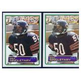 Sharp Lot Of (2) 1983 Topps 38 MIKE SINGLETARY RCs
