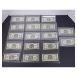 LOT OF 17 1962 TOPPS BASEBALL BUCKS