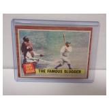1962 TOPPS THE FAMOUS SLUGGER #138 BABE RUTH