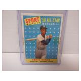 1958 TOPPS ERNIE BANKS #482 ALL STAR. TAPE
