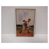 1953 BOWMAN COLOR BOB FELLER #114 SIGNED AUTO