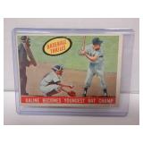 1959 TOPPS KALINE BECOMES YOUNGEST BAT CHAMP #463