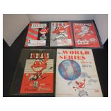 LOT OF 5 VINTAGE CLEVELAND INDIANS PROGRAMS