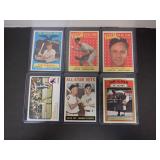 LOT OF 6 VINTAGE BASEBALL STAR CARDS