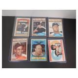 LOT OF 6 VINTAGE BASEBALL STAR CARDS