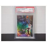 1997 FLAIR SHOWCASE MICHAEL JORDAN ROW 3 #1 PSA 8