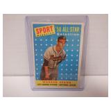 1958 TOPPS WARREN SPAHN #494 ALL STAR