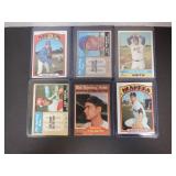 LOT OF 6 VINTAGE BASEBALL STAR CARDS