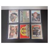 LOT OF 6 VINTAGE BASEBALL STAR CARDS