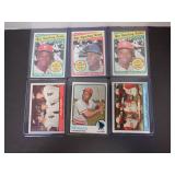 LOT OF 6 VINTAGE BASEBALL STAR CARDS