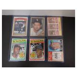 LOT OF 6 VINTAGE BASEBALL STAR CARDS