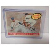 1959 TOPPS HUSTLER BANKS WINS MVP AWARD #469