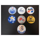 LOT OF 7 VINTAGE WHA HOCKEY LOGO STICKERS 3'