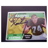 TOM KEATING SIGNED AUTO 1968 TOPPS #116
