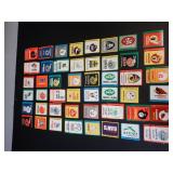 LOT OF 63 1977 FLEER FOOTBALL TEAM LOGO STICKERS