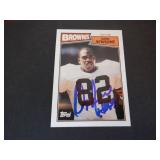 OZZIE NEWSOME SIGNED AUTO 1987 TOPPS #85