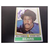 WALLY CHAMBERS SIGNED AUTO 1974 TOPPS #474 RC