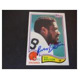 RON BOLTON BROWNS SIGNED AUTO 1982 TOPPS #58