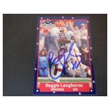 REGGIE LANGHORNE SIGNED AUTO 1991 FLEER S&S #11