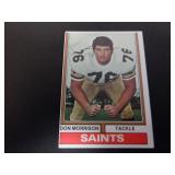 DON MORRISON SIGNED AUTO 1974 TOPPS #476