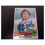 NICK BUONICONTI SIGNED AUTO 1975 TOPPS #345